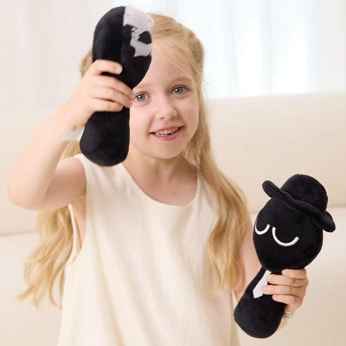 WMP® Sprun Plush, Sprun Game Plush Toys, 2PCS Plush Toys, Horror Games Plushies Toy for Fans, Soft Stuffed Animal Pillow Figure Doll Christmas Birthday Gifts for Adult Kids (9" Black +Black)
