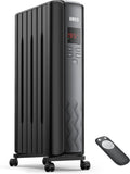 DREO Electric Radiant Heater - Oil Filled Radiator with Remote Control & 24h Timer | Quiet Indoor Use