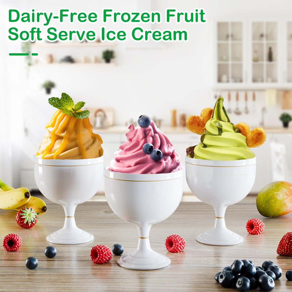 Dairy-Free Ice Cream Maker Attachment for KitchenAid Stand Mixer, Natural Fruit Desserts Maker, Frozen Yogurt Maker, Dishwasher-Safe Sorbet Maker, Frozen Fruit Soft Serve Maker by OTOmitra