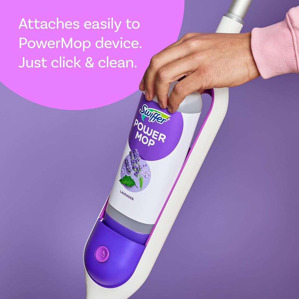 Swiffer Power Mop Refill - All-Purpose Floor Cleaner Solution for Tile, Vinyl, Wood | Lavender Scent, 50.6oz