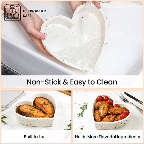 SJ 2P 10 Inch Silicone Heart Shaped Cake Pans, Nonstick Cake Pan, BPA Free Silicone Heart Cake Baking Mold for Oven Dishwasher Safe-Heartdot