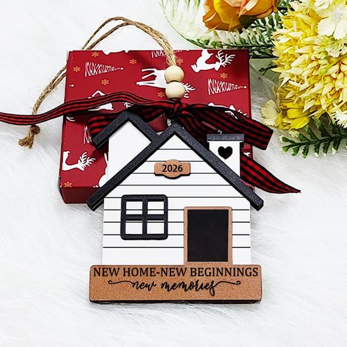New Home Ornament 2026- Housewarming Gifts New Home, New House New Beginning, House Warming Gift for Women, Couple, homeowners, New Home Gift Ideas - First Home Christmas Ornament 2026