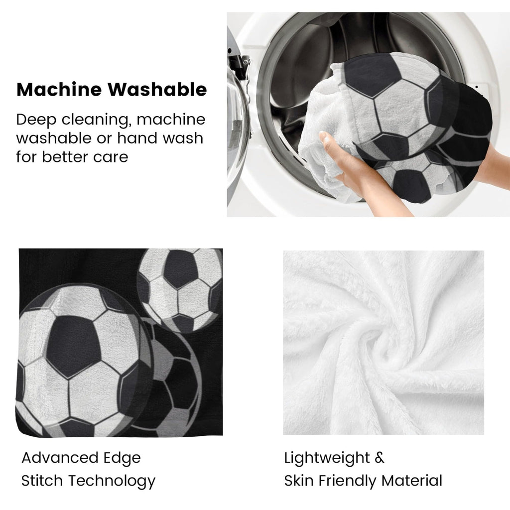 Soccer Blanket Gifts for Boys, Girls, Teens Soccer Lovers, Sport Ball Print Soft Cozy Blanket for Couch Bed 60"X50"