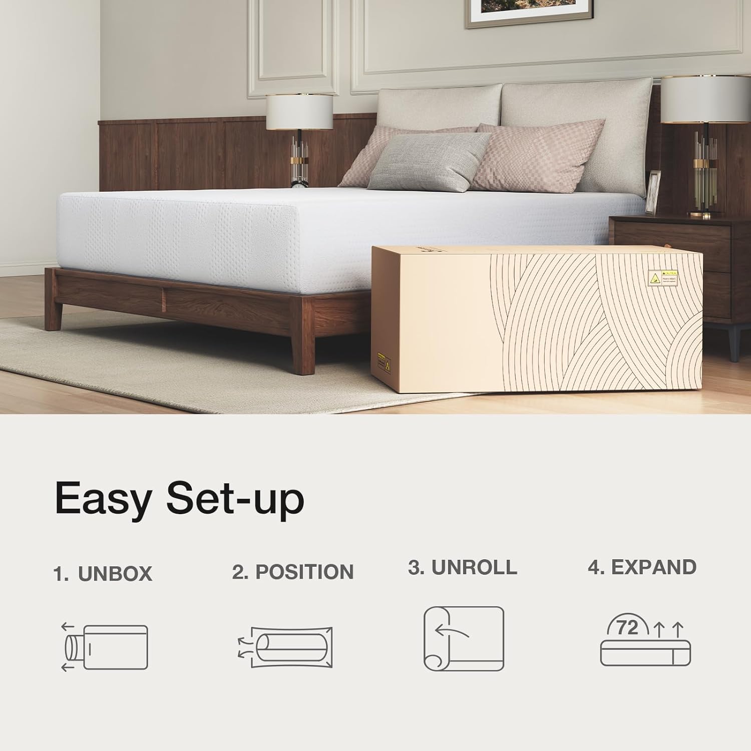 Novilla 14-Inch Full Memory Foam Mattress - Gel Cooling Design for Pressure Relief & Comfort