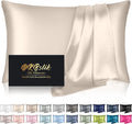 Mulberry Silk Pillowcase - Anti-Acne Cooling Beauty Sleep | Queen Size Natural Silk Satin, Beige
