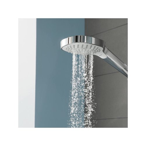 hansgrohe Croma Select S Low Flow 4-inch Handheld Shower Head Modern 3 SoftRain, IntenseRain, Pulsating Massage 04724400