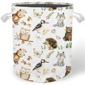 Cilrii Animal Nursery Laundry Basket Hamper, Toybox for Boys Girls, Forest Animal Botanical Waterproof Collapsible Storage Bin Organizer for Bedroom Bathroom Kids Room Dorm Clothes Toys Books