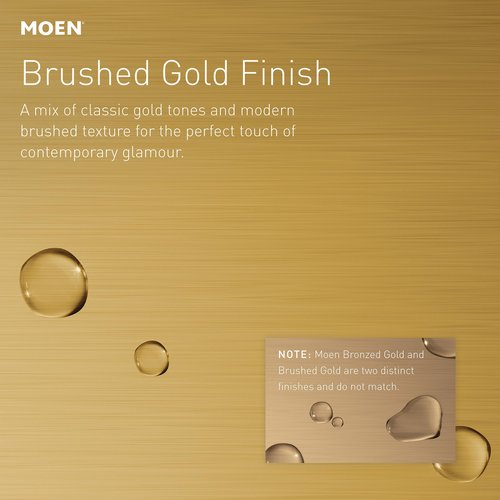 Moen A721BG Square Drop Ell Handheld Shower Wall Connector, Brushed Gold