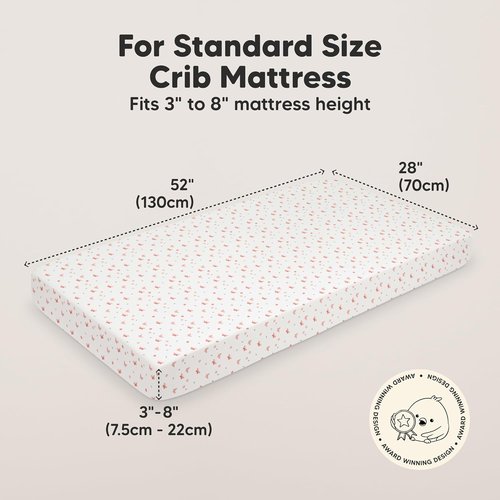 KeaBabies 2-Pack Organic Crib Sheets for Boys, Girls - 52x28 Fitted Crib Mattress Sheet Neutral, Breathable Jersey Cotton Cover for Baby Bed, Toddler Mattress, Soft & Cute Prints (Butterflies)