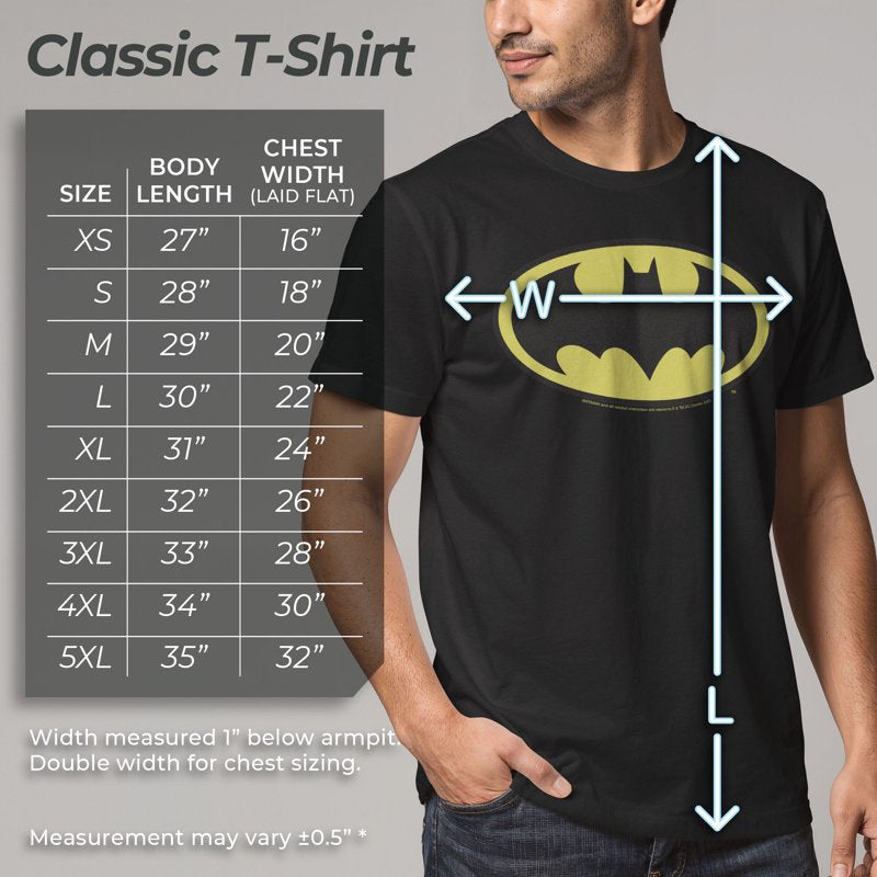 Men's Batman Classic Logo Graphic T-Shirt - Black, Size L