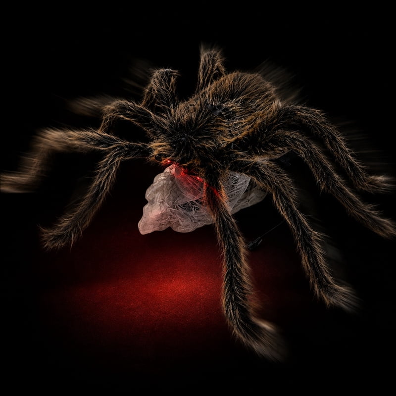 Halloween Jump Scare Prank Prop with Fuzzy Cover, Lights & Sounds Indoor Outdoor