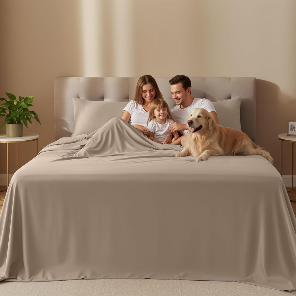 Utopia Bedding Full Sheet Set - Soft & Breathable 4-Piece Microfiber Bed Sheets for Full Size Bed | Beige