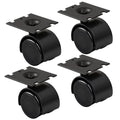 MWEDP 40 mm Wheel/Plate Assembly Compatible with Vacuum D4 D4C SE E E2 Series Vacuum Cleaner Cart Castor Wheels (4 Pack)
