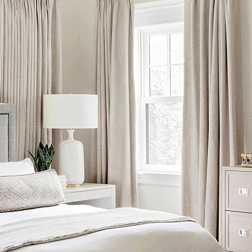 MIULEE Blackout Curtains - 100% Thermal Insulated Linen Textured Drapes | 52 x 54 Inch (2 Panels) for Luxury Bedroom & Living Room Decor