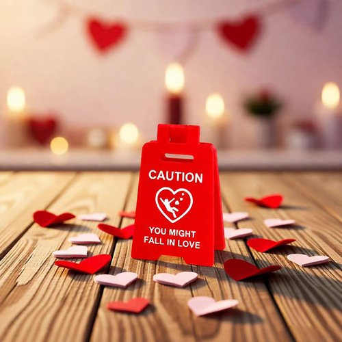 3D Mini Sign Valentine's Decoration Anniversary Present, Romantic Red A Little Sign To Say I Love You Sign Plaque Perfect Gifts for Her Wife Girlfriend Valentines Anniversary Wedding