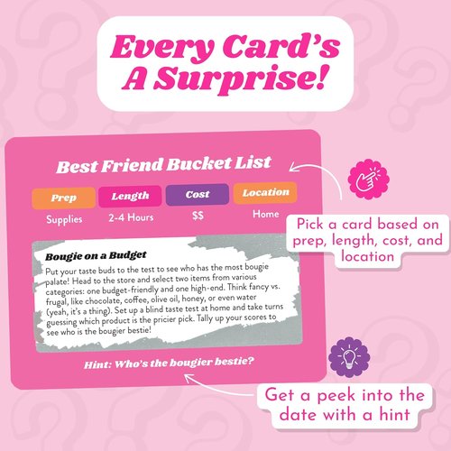 Best Friend Bucket List | 35 Scratch-Off Cards - Fun Adventure Ideas for BFFs - Perfect Friendship Gift