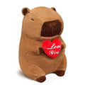 SHINUOER 12 Inch Capybara Plush Cute Capybara Stuffed Animal Kawaii Plush with Red Heart Capybara Gifts Cute Plush Pillow Valentines Day Decorations Valentines Day Gifts for Her