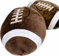 GiftExpress 2-Pack Football Plush Pillow, 12” Soft Stuffed Throw Cushion with Embroidered Laces, Brown/White Football‑Shaped Décor for Game Day, Kids’ Rooms, Couch & Man Cave