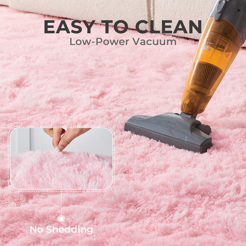 OPPODREAM 4x6 Pink Rugs for Bedroom, Ultra-Soft Fluffy Area Rugs for Living Room, 4 x 6 Shag Carpet for Nursery, Kids, Girl, Boy, Baby, Plush, Fuzzy, Shaggy, Cute Home Decor