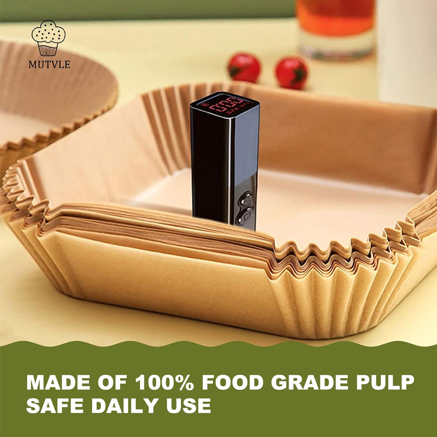 Ninja Air Fryer Liners - Disposable Parchment Paper for Dual DZ201 | Rectangle Accessories