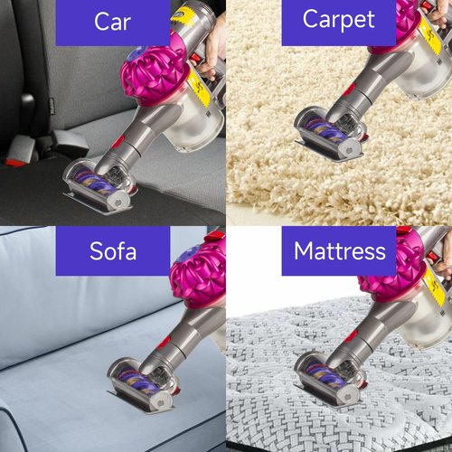 Mini Motorized Tool Brush Head Replacement For Dyson Cordless Vacuum Cleaner Head Anti-Tangle V7, V8, V10, V11, V15 - Effortlessly Tackle Pet Hair on Couches, Bed, Carpets