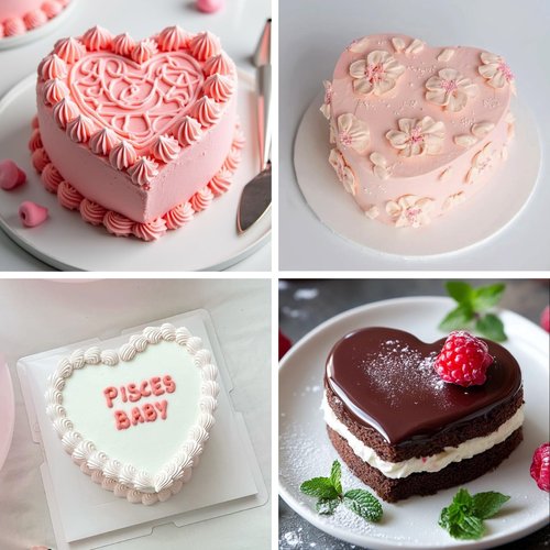 HUAKENER 6 Inch Heart Cake Pan, Set of 2 Heart Shaped Cake Pans with 60 Pieces Parchment Paper, Non-stick Cake Baking Pans for Kitchen Birthday Wedding