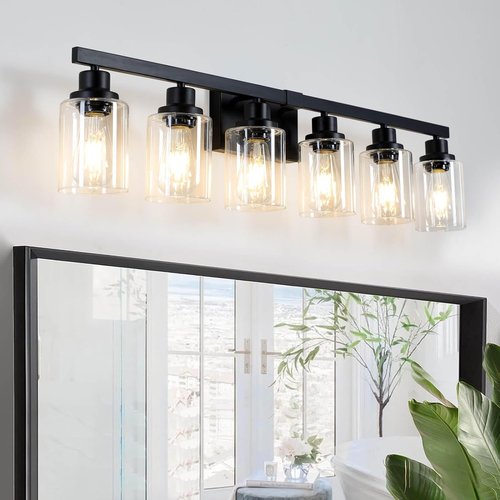 Clear Glass Shade Replacement Shade DIKAIDA 1 Pack, High Transmittance Cylinder Glass Lampshade Covers for Vanity lighting Fixtures Table Lamp Floor Lamp Chandelier Pendant Light