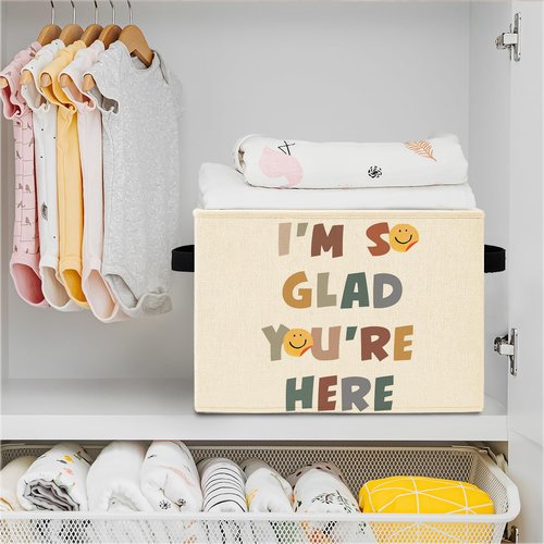 Elefeltclave Boho Classroom Storage Bins,Teacher Gifts Inspirational Collapsible Storage Basket Organizer for Classroom Kids Room Nursery Playroom Clothes Toys Books,Toybox for Girls
