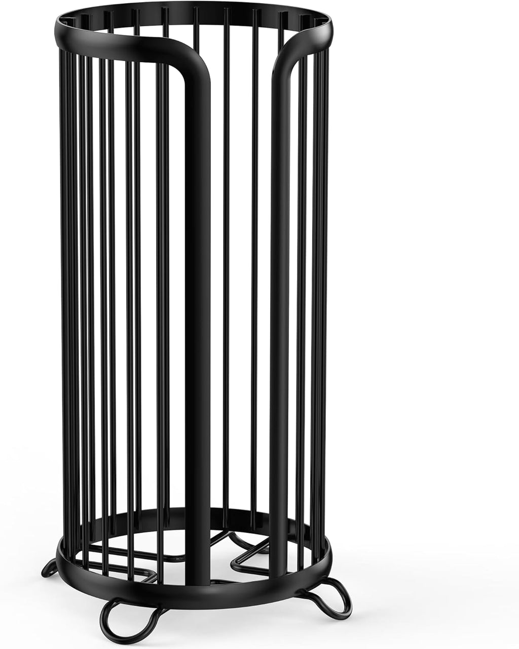 Regine Switzerland Toilet Paper Holder Stand - Freestanding Minimalist Tissue Organizer | Modern Black