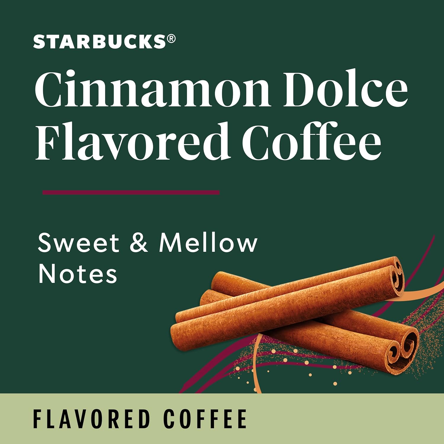 Starbucks K-Cup Pods - Cinnamon Dolce Flavored Coffee with Sweet Notes | 10 Pods Per Pack (Set of 4)
