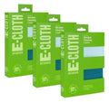 E-Cloth 3-Pack Window Cleaning Cloth - Streak-Free Glass & Mirror Cleaning Kit with Just Water, Glass Cleaning Cloth, Microfiber Towel Kit for Windows, Car Windshield, Mirrors - Alaskan Blue