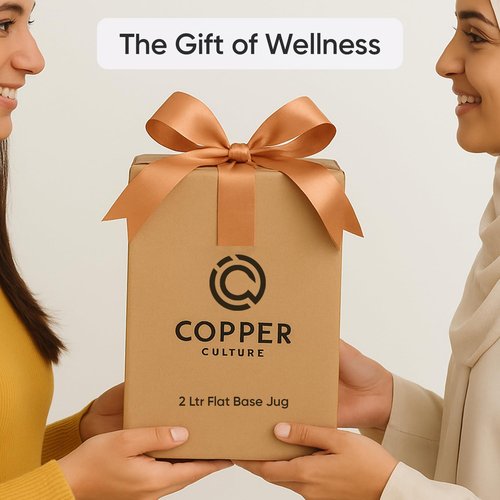 Copper Water Pitcher with Lid – 100% Pure Copper Jug for Drinking Water, Juices and Beverages (68oz / 2L) | Handcrafted Hammered Vessel