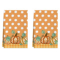 XCHI Fall Pumpkin Orange Plaid Dish Towels 18x26 Inch Hand Kitchen Towels Dishcloth Home Decorations Set of 2