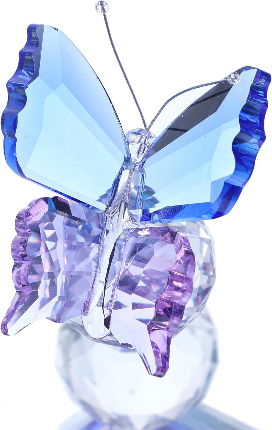 Skiennix Crystal Butterfly Figurines - Pack of 4 Decorative Glass Butterflies | Perfect Christmas Gifts for Women (2.2 x 2 Inches)