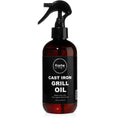 Organic BBQ Grill Seasoning Oil (8oz) - Made from Flaxseed Oil grown and pressed in the USA - Creates a Non-Stick Seasoning on All Cast Iron Grills and BBQs (240ml)