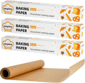Unbleached Parchment Paper Roll - Non-Stick Baking Sheets with Built-In Cutter | 12in x 98ft, 3 Pack