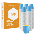 Turbo Bee 1200 Pack 5oz Disposable Paper Cups Bulk - Cold Beverage Water Cups for Parties, Offices, Events, Snacks and Mouthwash Use