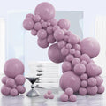 PartyWoo Dusty Purple Balloons - 140-Piece Pack in 5, 10, 12 Inch Sizes | Boho Baby Shower & Birthday Decor