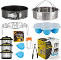 Instant Pot Accessories Set - Essential Tools for 6 Qt & 8 Qt Cookers | Steamer Basket, Cheesecake Pan & More