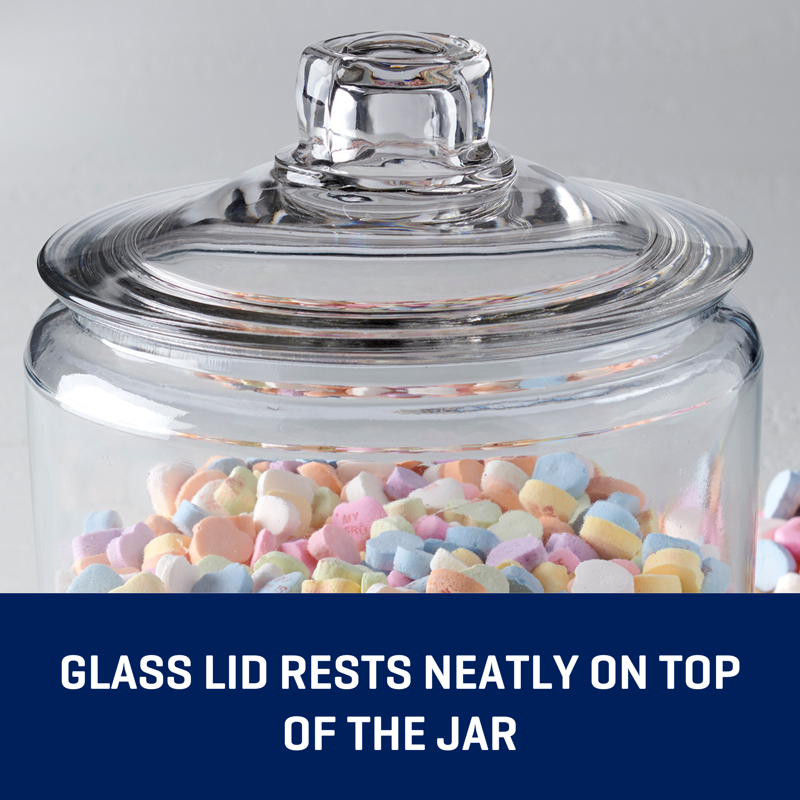 Anchor Hocking Glass Jar with Lid - 1/2 Gallon, 2 Pack