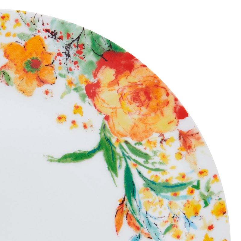 32-Piece Garden Delight Porcelain Dinnerware Set - Service for 8
