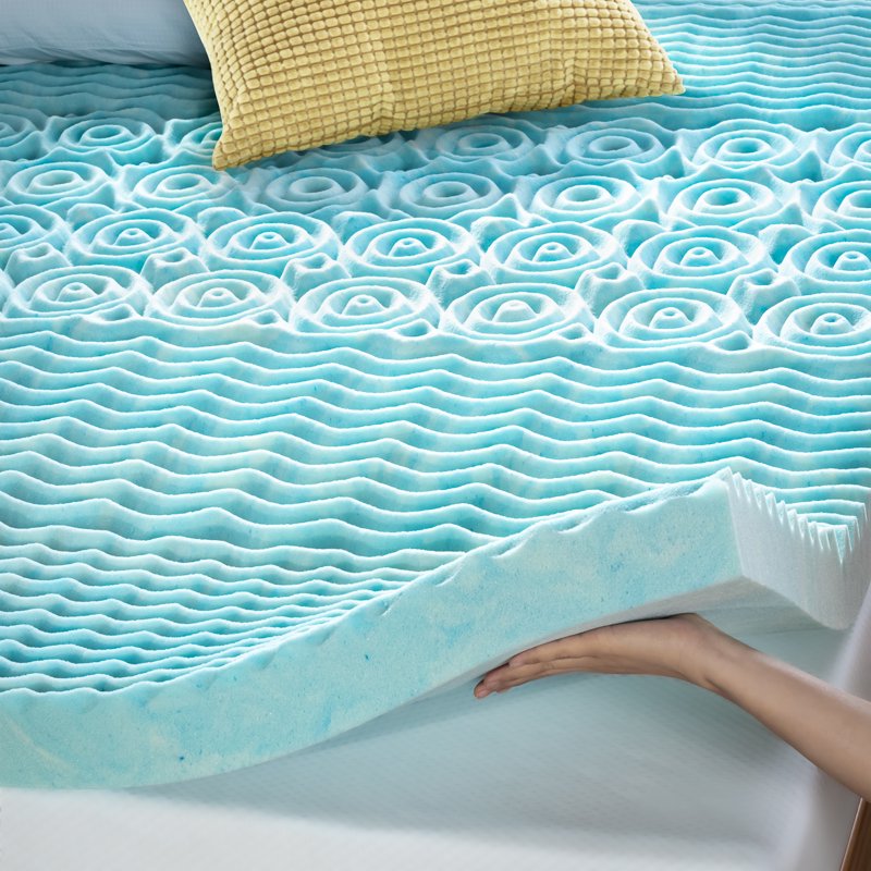 Zinus Green Tea Gel Memory Foam Mattress Topper King 2 Inch Zoned Support