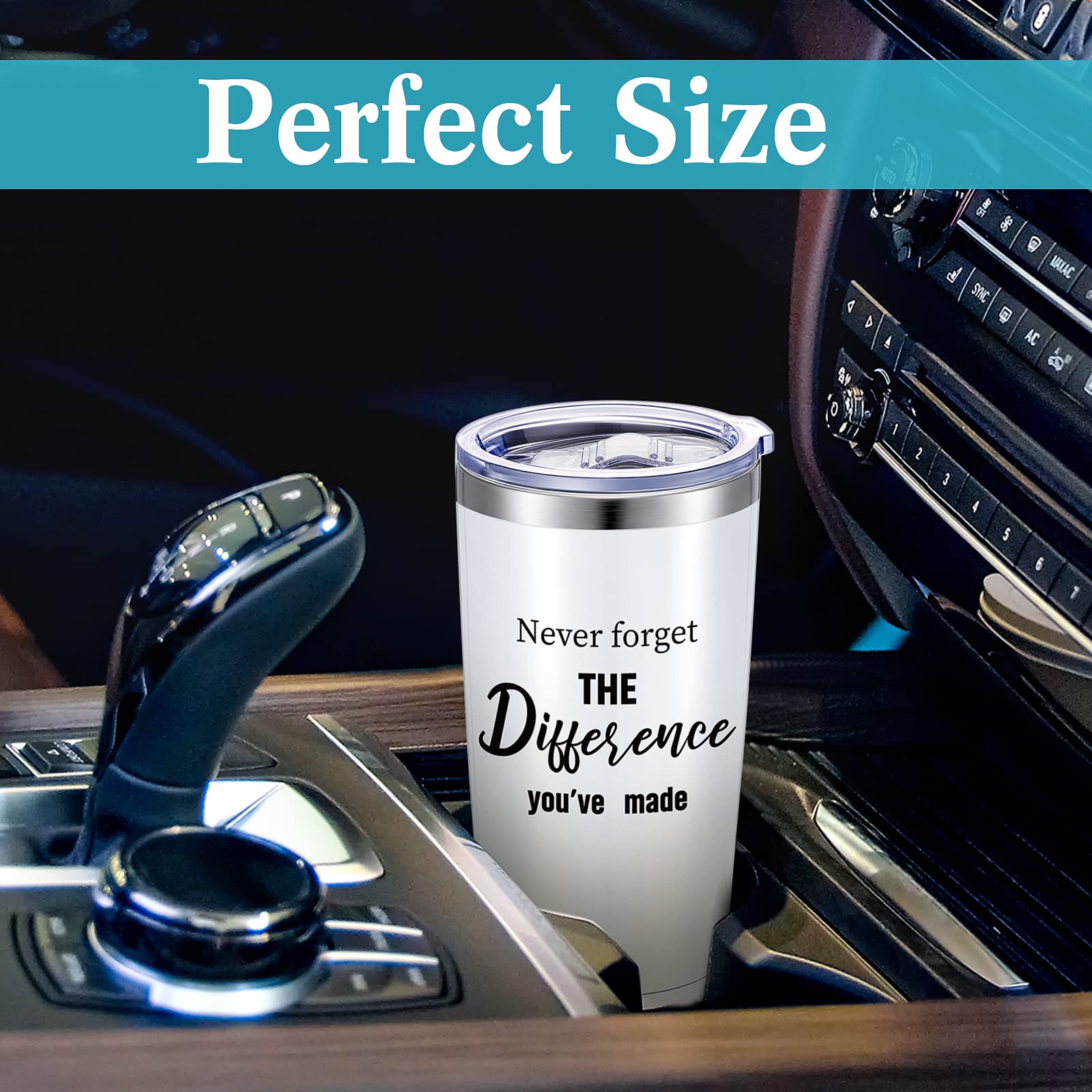Thank You Gifts for Women Men 20 oz Inspirational Tumbler with Keychain Insulated Stainless Steel Appreciation Tumblers Team Motivational Encouragement Gift for Coworker Employees (Multicolor, 12 Pcs)