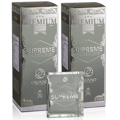 Organo 2 Boxes Cafe Supreme, 100% Ganoderma Lucidum with Ginseng (40 Sachets)