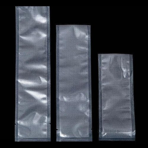 MITOB 500 Pack Clear Vacuum Bags 3.15x9.84 inch (Inside Size 2.76x9.45 inch) for Food Saver Flat Open Top Embossed Vacuum Sealer Bag Food Storage Packaging Pouch with Tear Notch