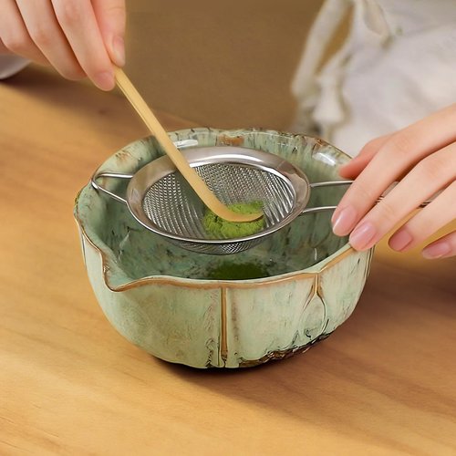 VENSEEN Matcha Whisk Set, 8 Pcs Matcha Kit with Bowl and Whisk Holder, Ceramic Japanese Complete Macha Starter Kit for Beginners, Gift for Macha Lovers (Green)