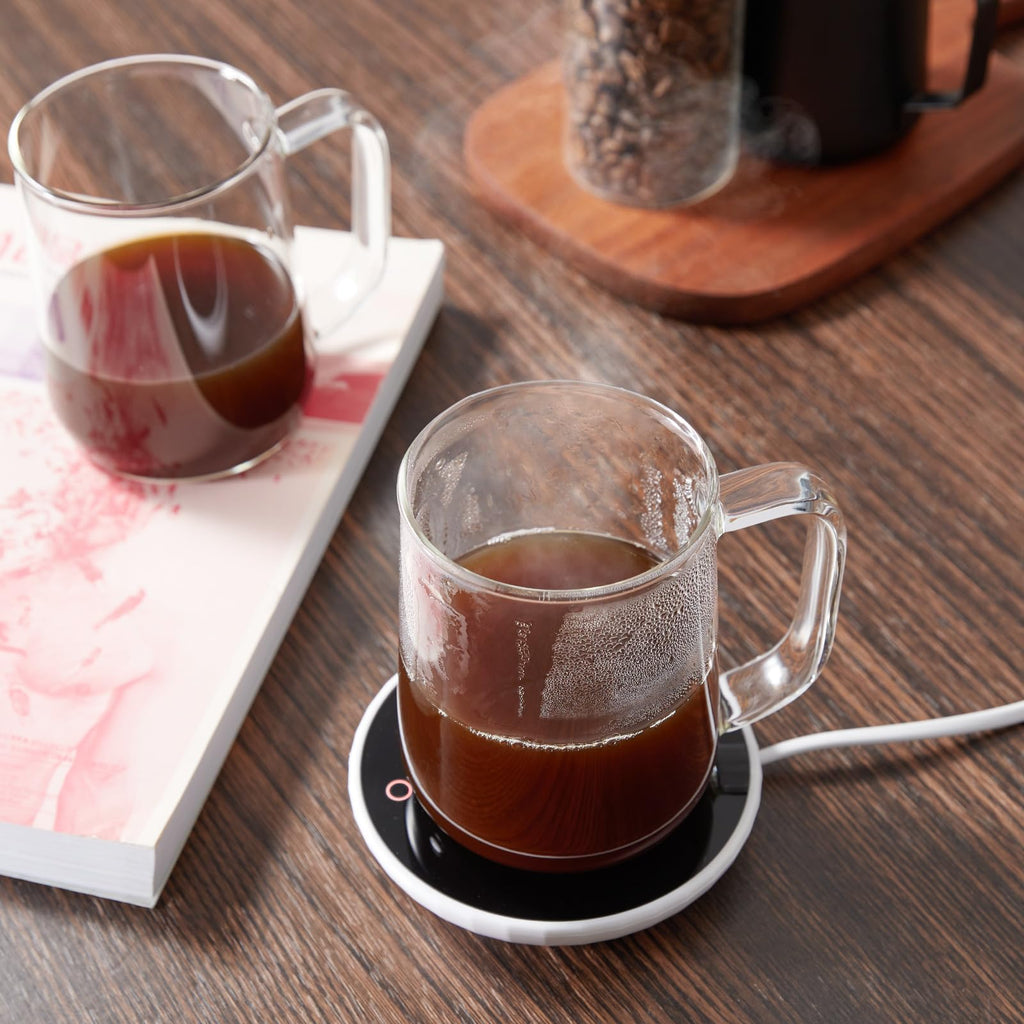 ZMZKKLL Glass Coffee Mugs, 16 oz Glass Coffee Cups Set of 4, Clear Borosilicate Glass Mugs with Handles for Cappuccino, Tea, Latte, Hot/Cold Beverages, Wine, Americano