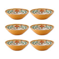 UPware Tuscany Melamine Bowl Set, Round Bowls for Pasta, Rice, Soup, and Salad, BPA-Free, Dishwasher Safe, Shatter-Proof, Yellow, 8 Inch, Set of 6