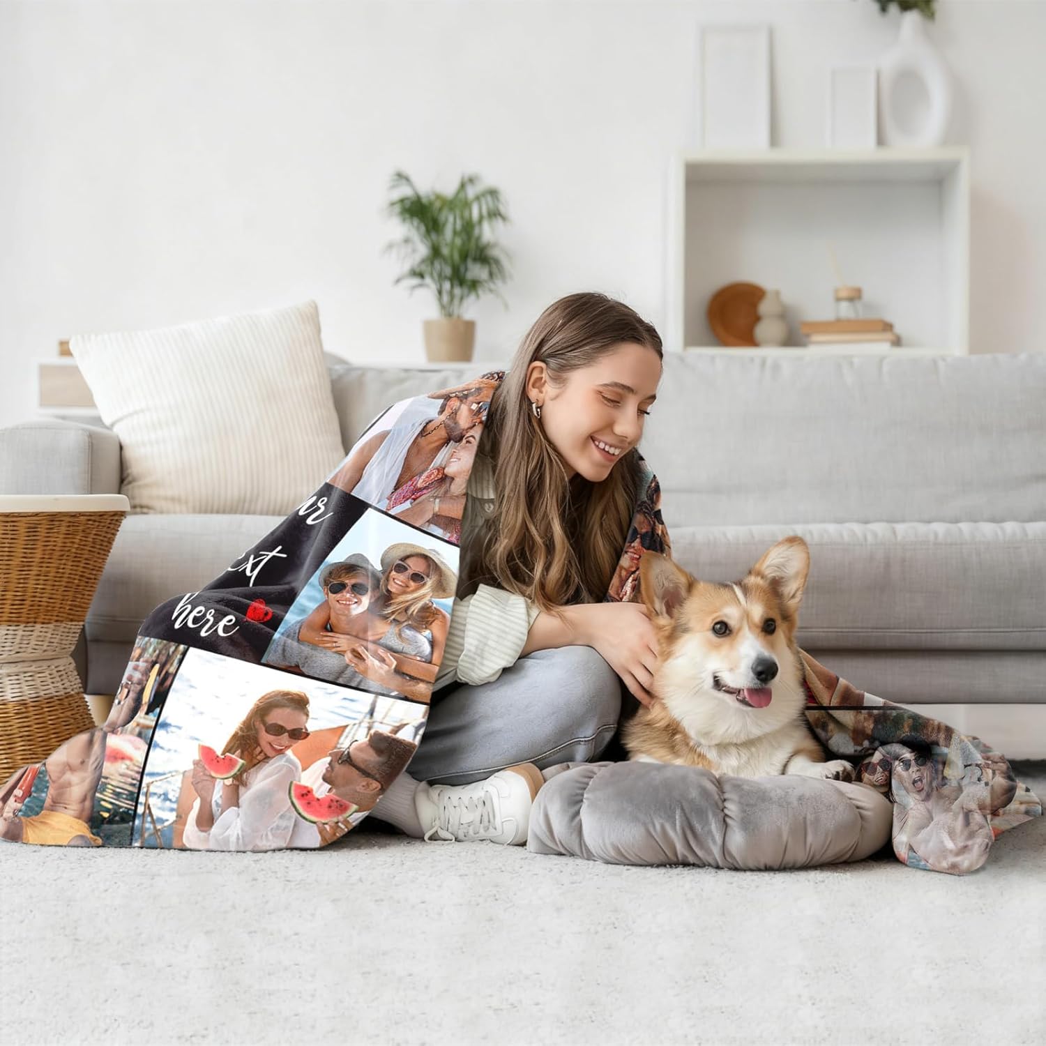 Regine Switzerland Custom Photo Blanket - Personalized Collage Throw for Anniversary & Birthday Gifts