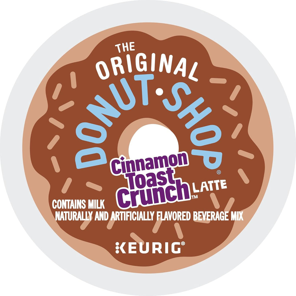 Original Donut Shop Cinnamon Toast Crunch Latte K-Cup Pods - One-Step Brewing, 60 Count (6 Packs of 10)